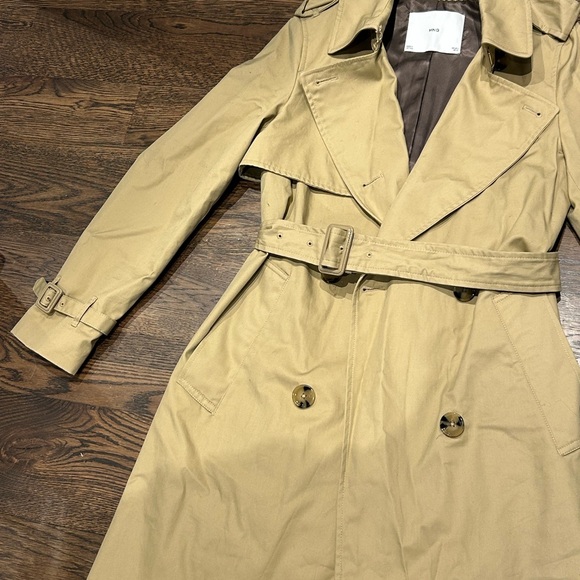 Mango Beige Belted Trench Coat - Picture 6 of 12